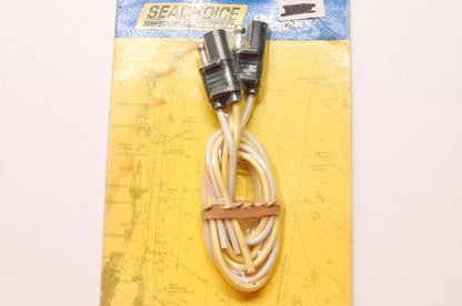 New Seachoice Products Line Connector 2 Pole Flat 12' Lead Wire 6 12 24 V DC NOS