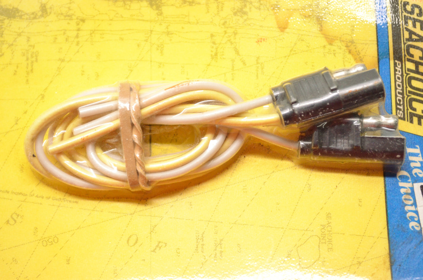 New Seachoice Products Line Connector 2 Pole Flat 12' Lead Wire 6 12 24 V DC NOS