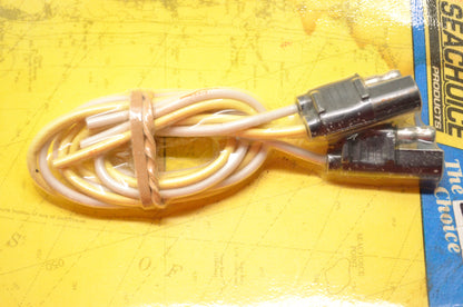 New Seachoice Products Line Connector 2 Pole Flat 12' Lead Wire 6 12 24 V DC NOS