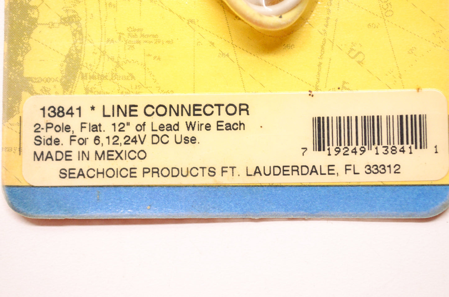 New Seachoice Products Line Connector 2 Pole Flat 12' Lead Wire 6 12 24 V DC NOS