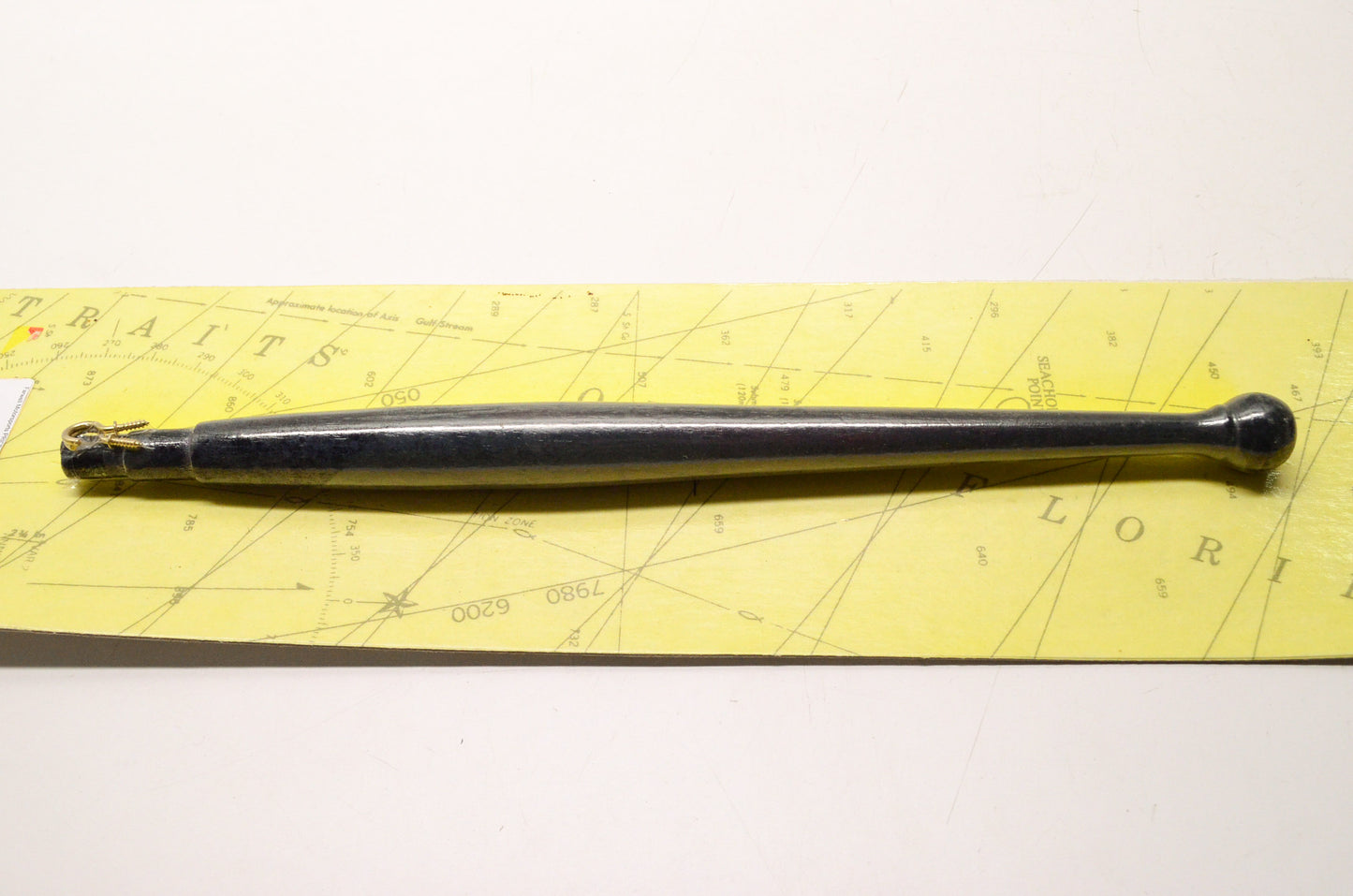 Flag Staff Pole 18' L x 3/4' OD End w/ 2 Brass Screw Hooks NOS