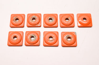 Orange Square Aluminum Backing Plate 5/16' Qty 9