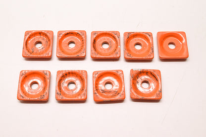 Orange Square Aluminum Backing Plate 5/16' Qty 9