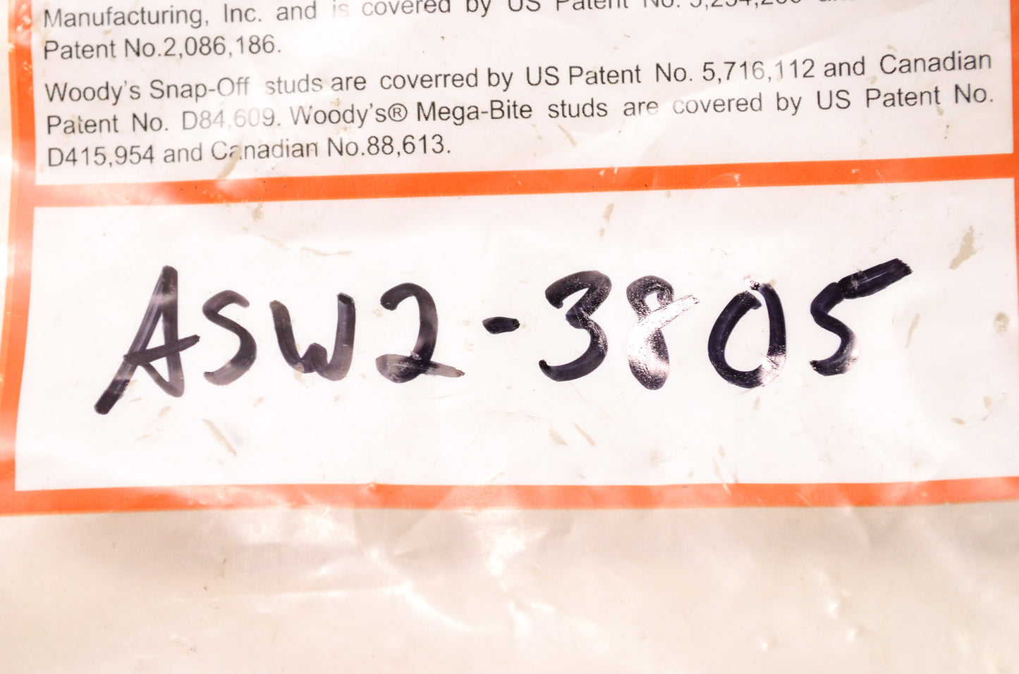 Orange Square Aluminum Backing Plate 5/16' Qty 9