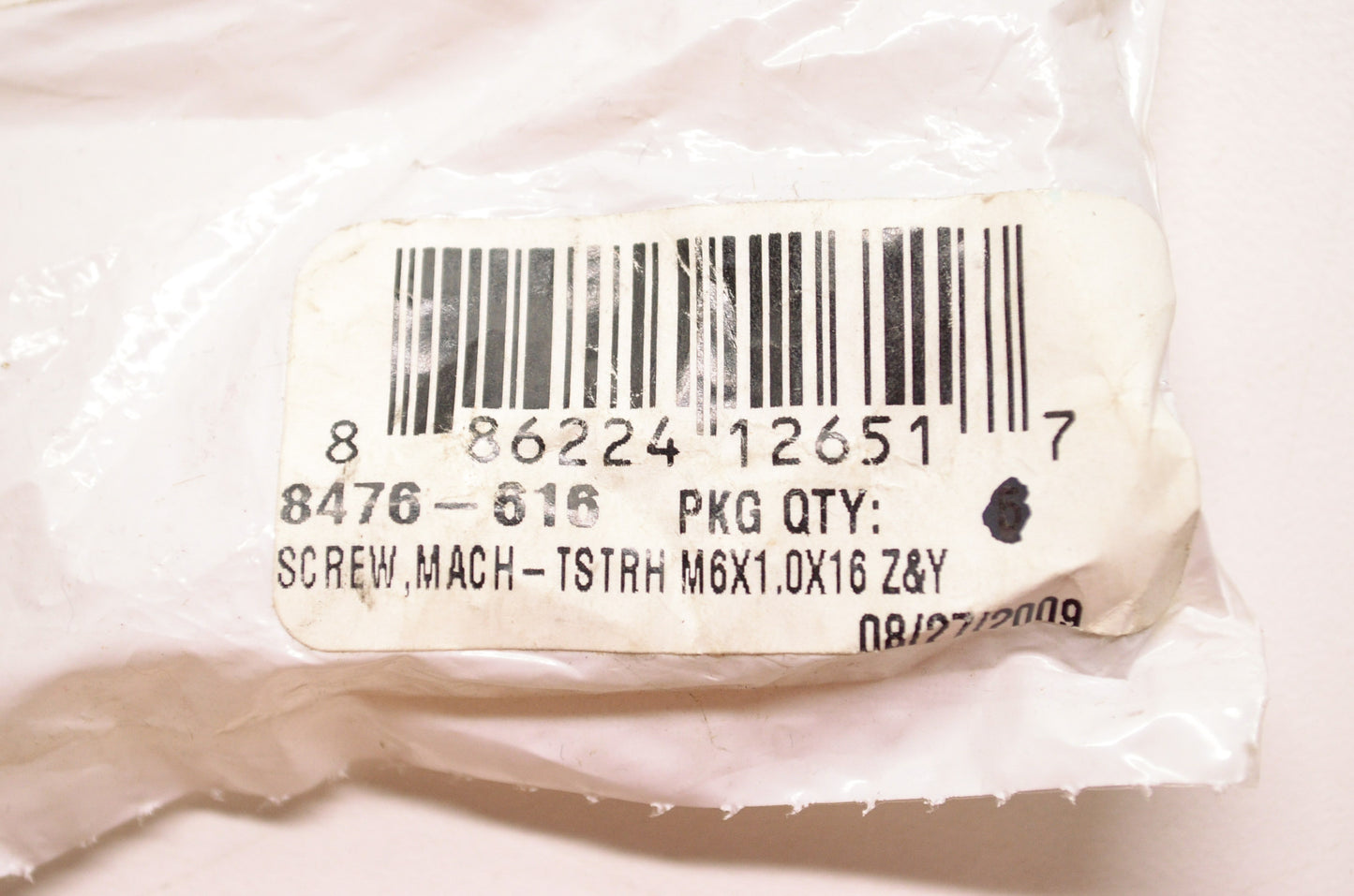 OEM Arctic Cat 8476-616 TSTRH M6X1.0X16 Z&Y Machine Screw NOS