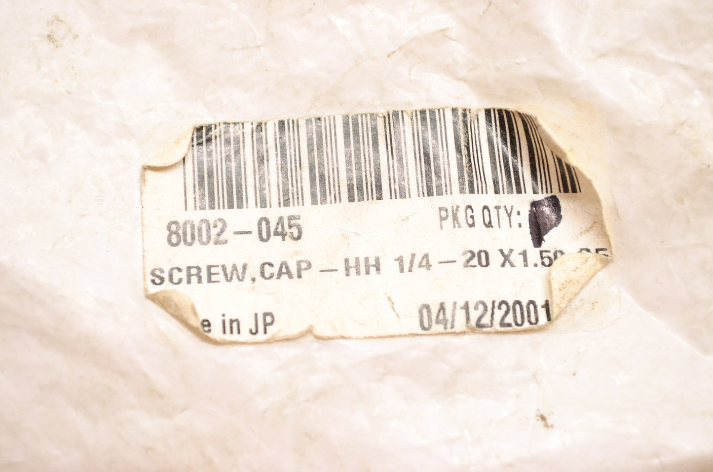 OEM Arctic Cat 8002-045 Cap Screw 1/4-20x1.50 Qty 5 NOS