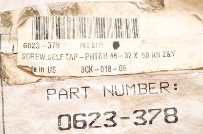 OEM Arctic Cat 0623-378 PHTRH #8-32x.50 AB Z&Y Self Tap SCREW Qty 5 NOS