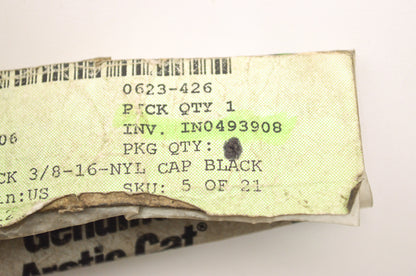 New OEM Arctic Cat Black NY Lock Nut 3/8-16 NYL Cap Qty 2 NOS