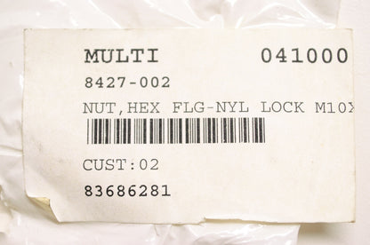 OEM Arctic Cat 8427-002 Nylock Hex Flange Nut M10X1.25 NOS