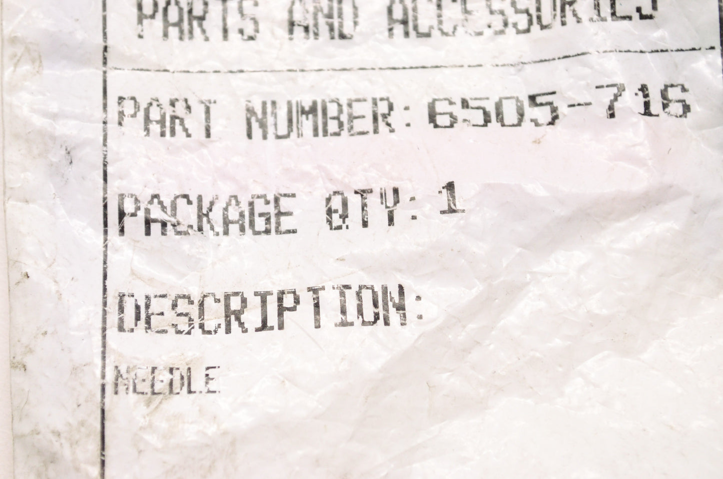 Tigershark 6505-716 Needle NOS