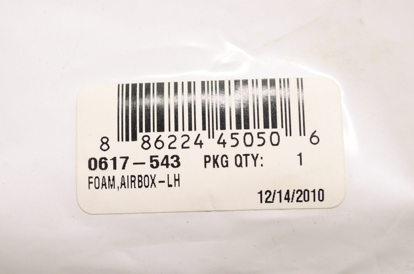 OEM Arctic Cat 0617-543 Left Hand Airbox Foam NOS