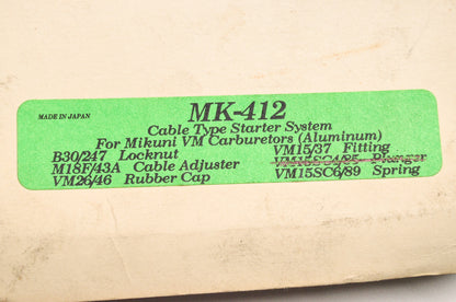 Cable Choke Kit Conversion Lever to Cable NOS
