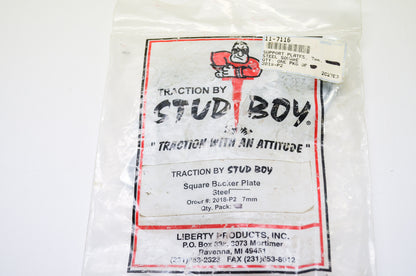 Steel Square Backer Plate 7mm 3 Qty 2 NOS