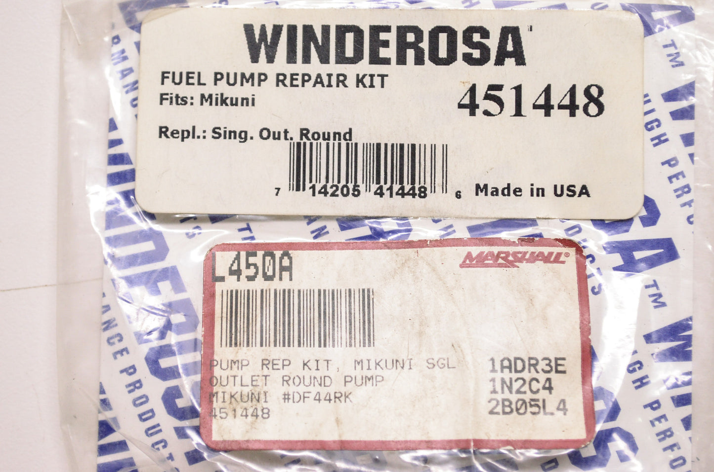 New Winderosa Fuel Pump Repair Kit Mikuni Single Outlet Round NOS