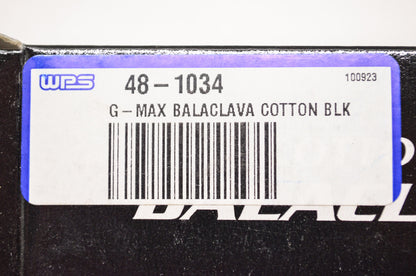 New G-Max Black Cotton Balaclava NOS