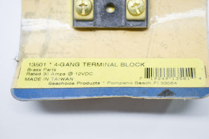 New Seachoice Products 4 Gang Terminal Block 30 Amps 12 VDC NOS
