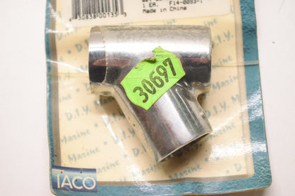 New D.I.Y. Marine Stainless Steel Rail Fitting 7/8' 60 Deg Universal Tee NOS