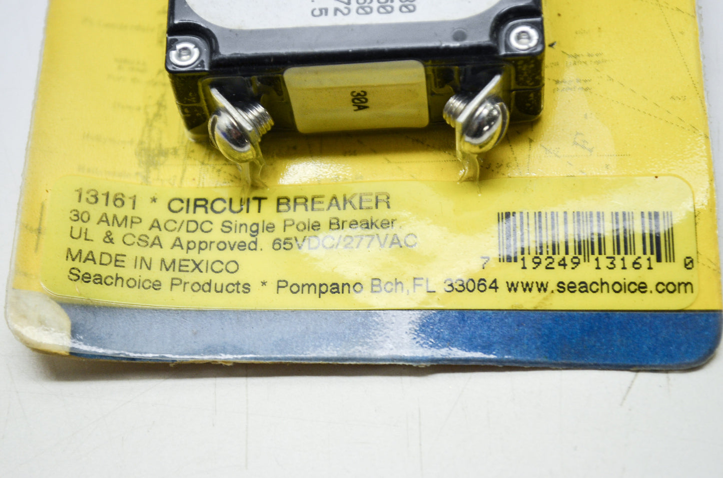 Seachoice Products 13161 Single Pole Circuit Breaker 30 Amp AC DC NOS