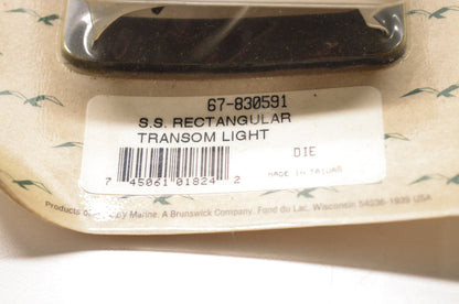 Quicksilver 67-830591, 830591 Quicksilver Mercury Marine Stainless Steel Rectang