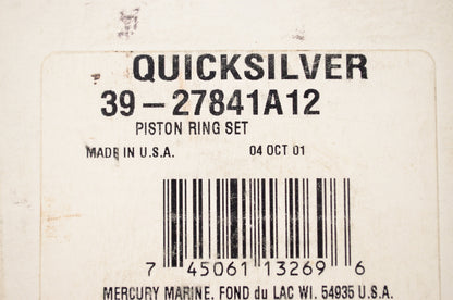 New OEM Quicksilver Piston Ring Set Qty 12 NOS