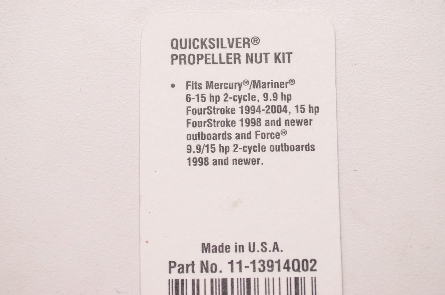 Mercury Marine Propeller Nut Kit NOS
