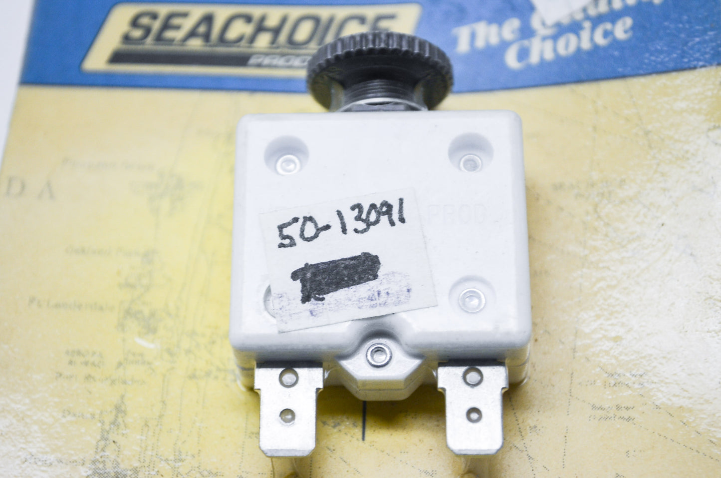 New Seachoice Products White Push Reset Circuit Breaker 5 Amp 12 VDC NOS