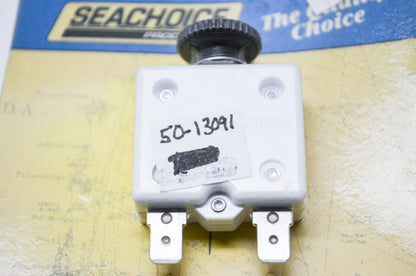 New Seachoice Products White Push Reset Circuit Breaker 5 Amp 12 VDC NOS