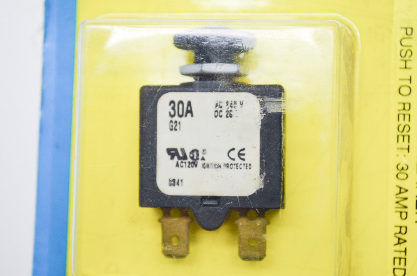 New Seachoice Products Push Reset Circuit Breaker 30 Amp NOS