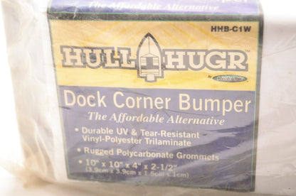 Kwik Tek Hull Hugr White Dock Corner Bumper 10x10x4x2-1/2' NOS
