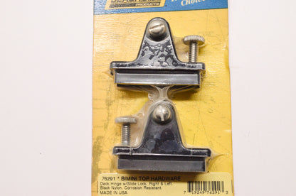 New Seachoice Products Bimini Top Hardware Black Deck Hinge Right Left Qty 2 NOS