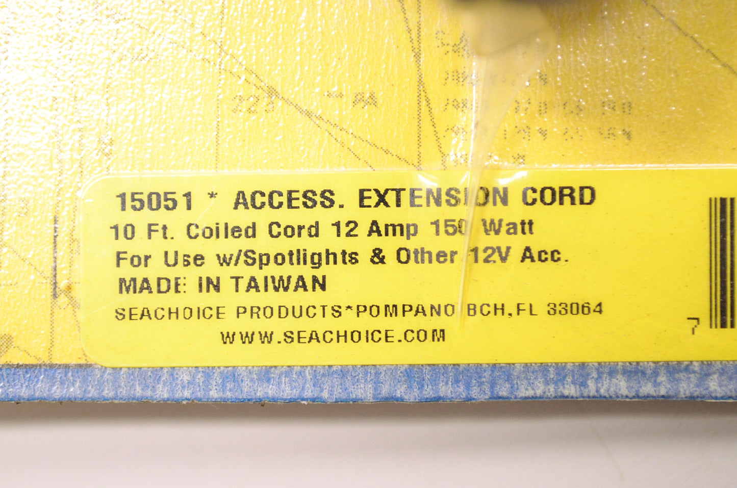 New Seachoice Products Access Extension Cord 10' 12 Amp 150 Watt NOS
