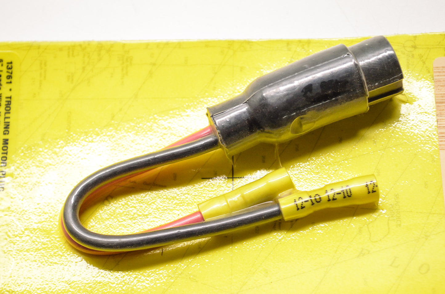 New Seachoice Products Trolling Motor Plug 6' Leads w/ Yellow Butt Connectors NO