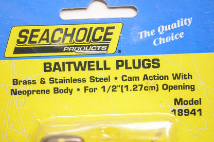 New Seachoice Products Baitwell Plugs for 1/2' Opening Qty 2 NOS