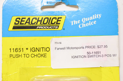 New Seachoice Products 3 Position Ignition Switch w/ Push to Choke Feature NOS