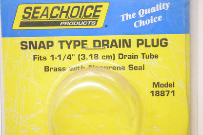 Seachoice Products 18871, 50-18871 Snap Type Drain Plug for 1-1/4' Tube NOS