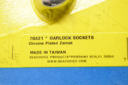 Chrome Plated Zamak Oarlock Sockets Qty 2 NOS