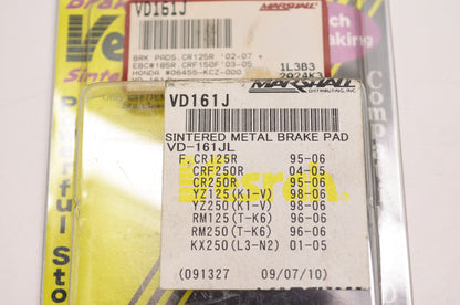 New Vesrah Sintered Metal Brake Pad Qty 2 NOS