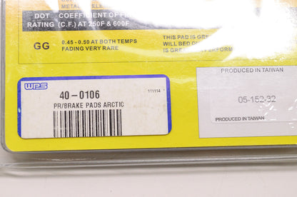 SPI 05-152-32, 40-0106 Semi Metallic Brake Pads Arctic Cat Qty 2 NOS