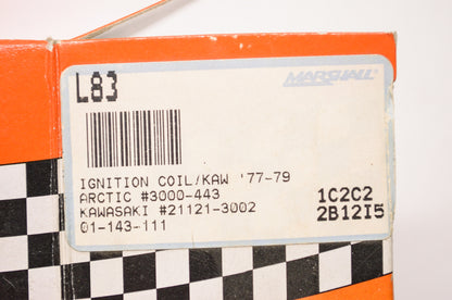 SPI 01-143-111, L83, 3000-443, 21121-3002 Ignition Coil 77-79 Kawasaki NOS