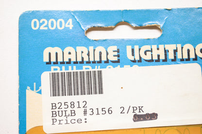 New Brite-Up Marine Lighting 3156 Bulb Qty 2 NOS