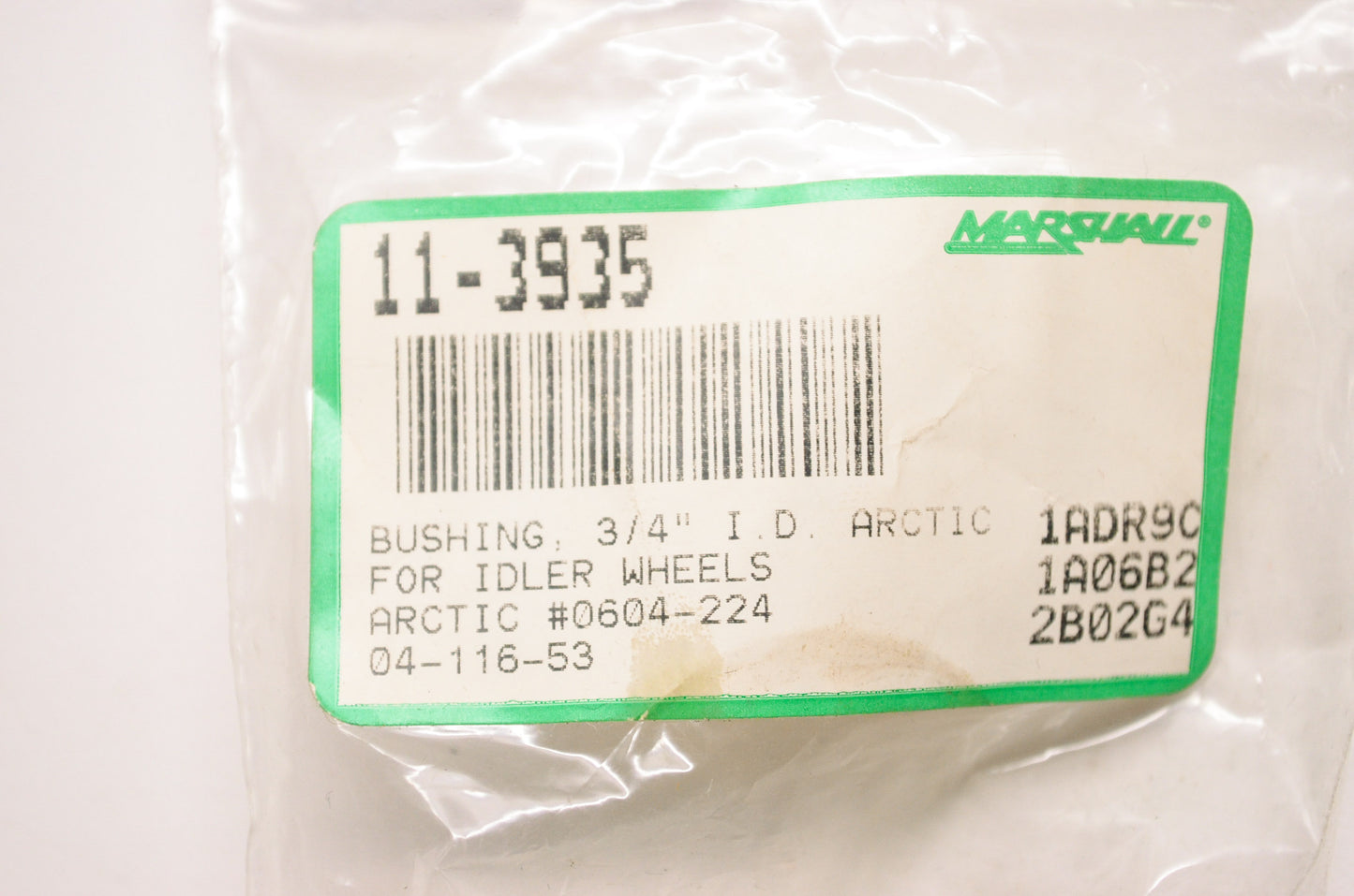 Marshall 04-116-53, 11-3935 Bushing 3/4" ID for Idler Wheels NOS