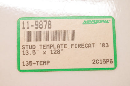 New Woody's Stud Track Template 13.5' x 128' 03 Firecat NOS