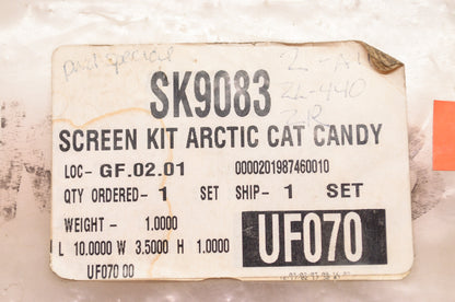 Aftermarket SK9083 Screen Kit Arctic Cat Candy 8 Pieces & Hardware NOS