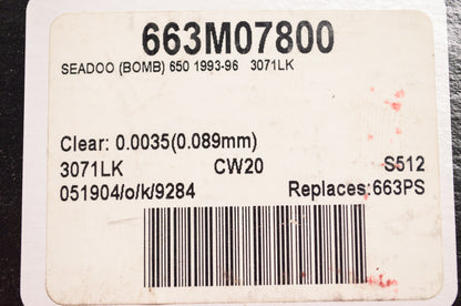 New Wiseco Piston Rings Bearing Kit 0.0035 (0.089mm) 93-96 Sea Doo 650 NOS