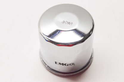 New Emgo Chrome Spin On Cartridge Oil Filter NOS