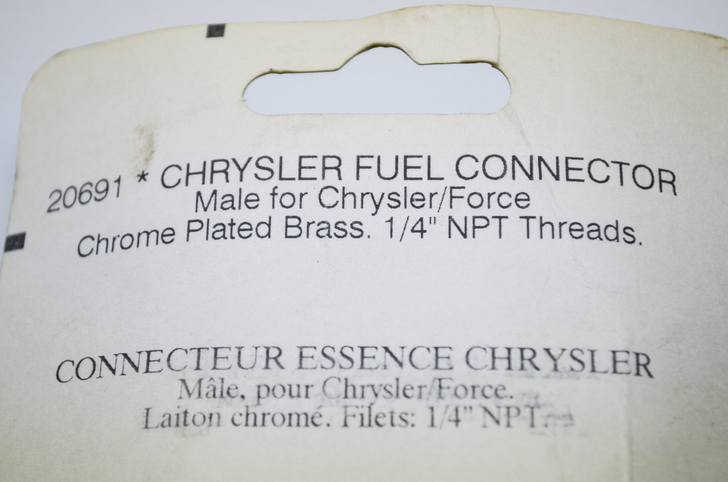 Chrysler Fuel Connector 1/4' NOS