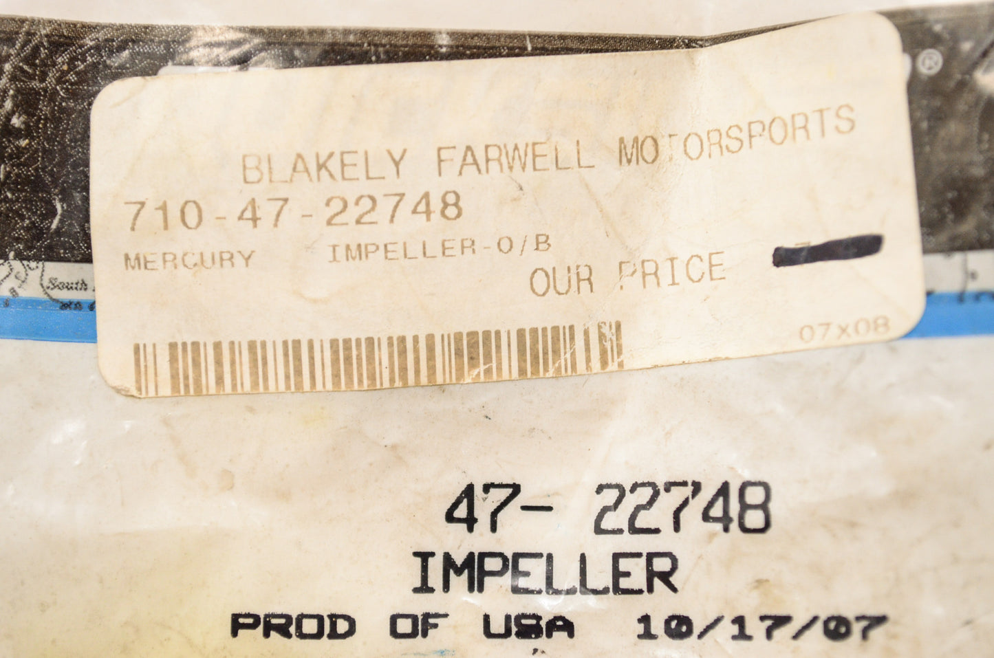 New OEM Quicksilver Mercury Marine Impeller NOS