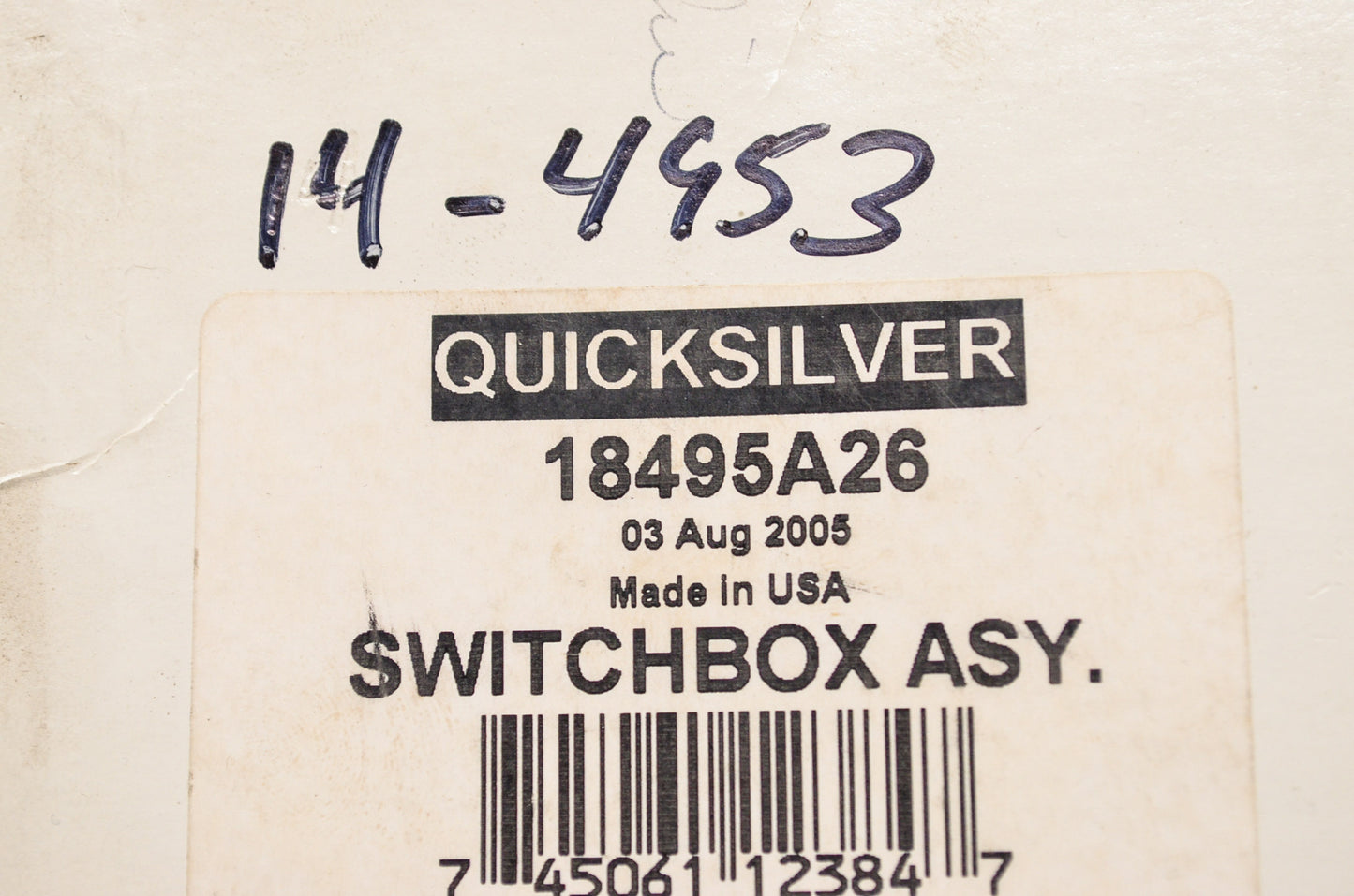 Quicksilver Mercury Marine Switchbox Assembly