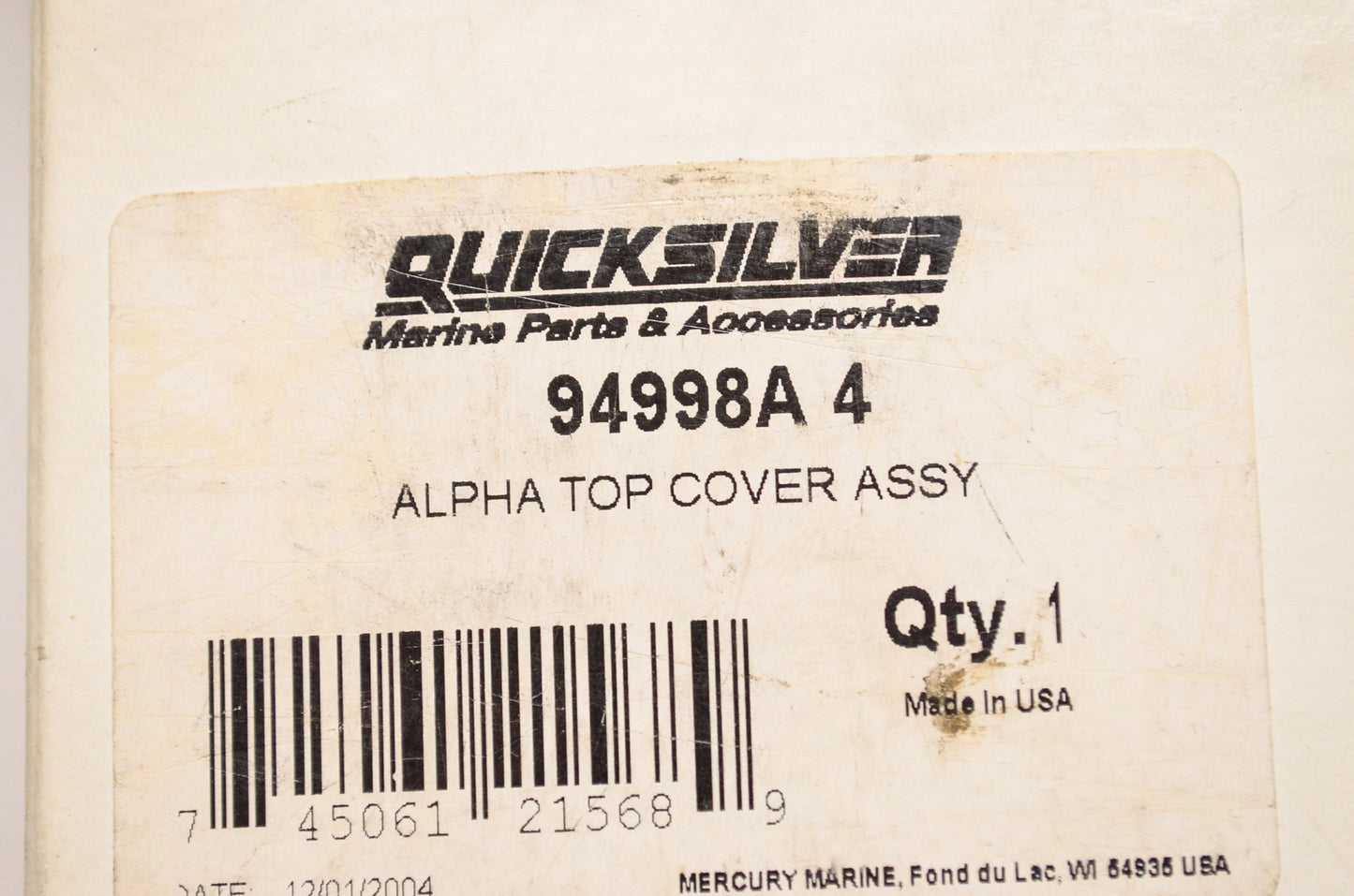 Mercury Marine Alpha Top Cover Assembly NOS