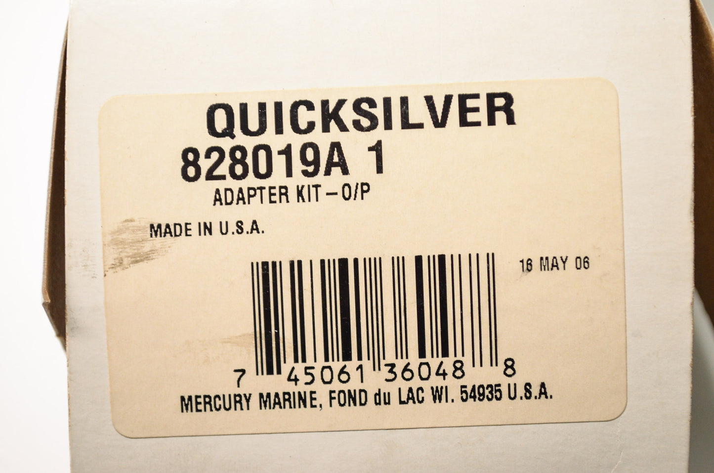 New OEM Quicksilver Mercury Marine Adapter Kit NOS